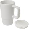 Caneca em cerâmica de 450 ml com tampa de plástico Carter
