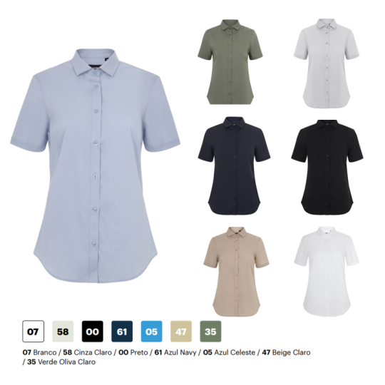 Camisa manga curta elástica...