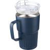 Copo de viagem de parede dupla em aço inoxidável reciclado (450 ml) Calo