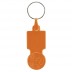 Plastic keychain with 0.50 token for trolley Key50