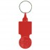 Plastic keychain with 0.50 token for trolley Key50
