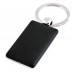 Rectangular plastic and metal keyring
