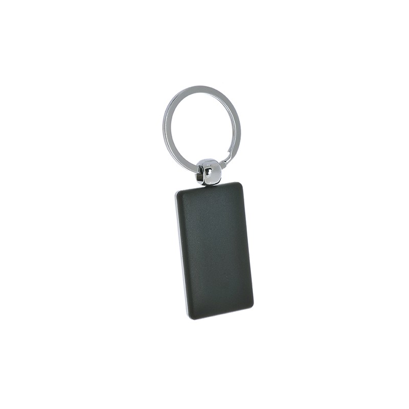 Porta-chaves retangular de plástico e metal