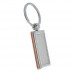 Rectangular plastic and metal keyring
