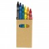 Box with 6 wax crayons SixArt