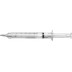 Plastic ballpoint pen in the shape of a syringe