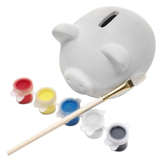 Plaster piggy bank with...